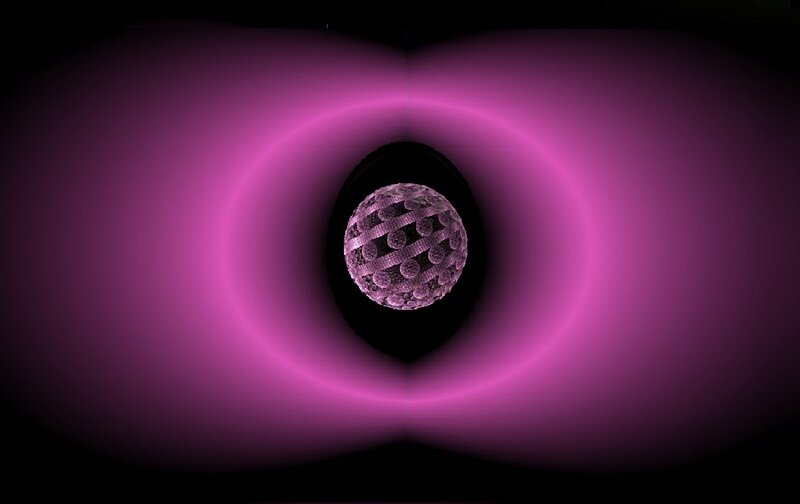 Purple Virus Particle