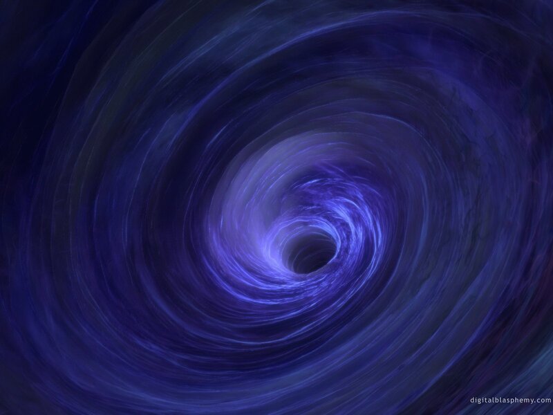 Purple Vortex Tunnel — Blue, Dramatic