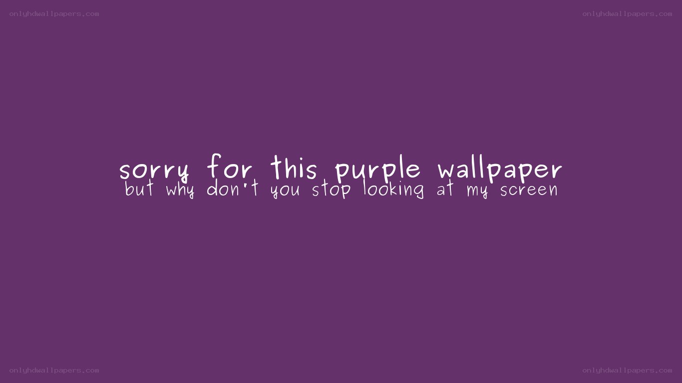 purple wallpaper message
