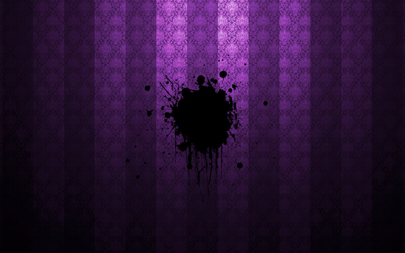 purple wallpaper with ink splatter