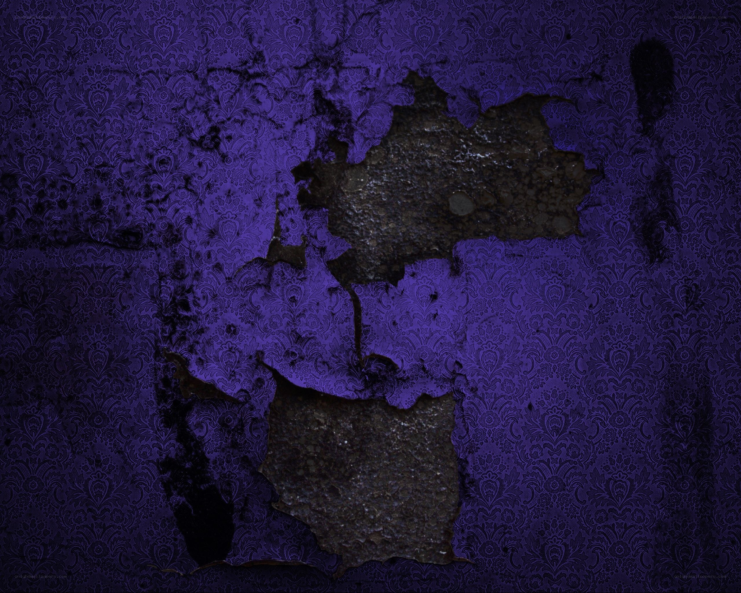purple wallpaper with peeling texture