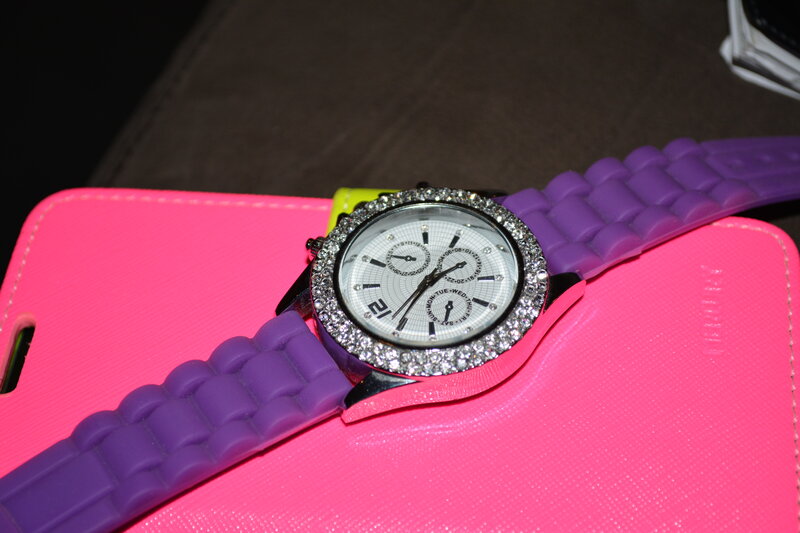 Purple Watch on Pink Case