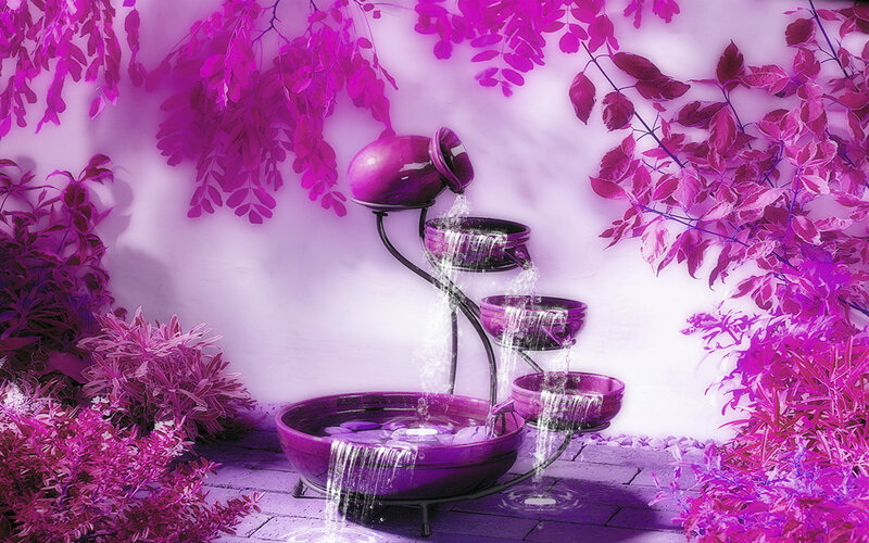 Purple Water Fountain