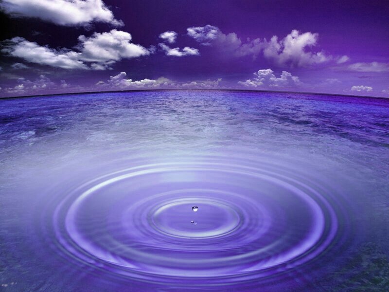 Purple water ripple scene