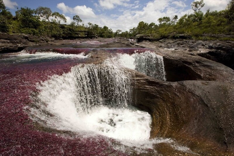 Purple waterfalls in Brazil
