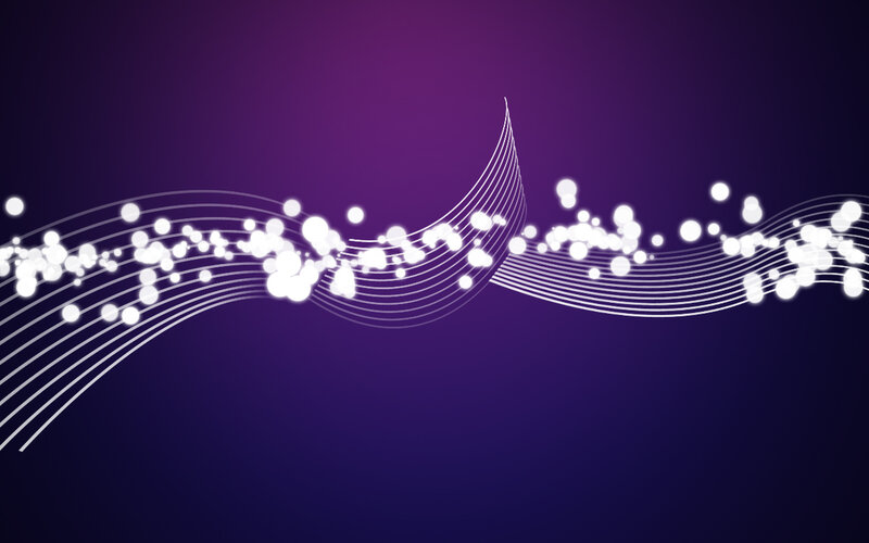 purple wave with glowing particles