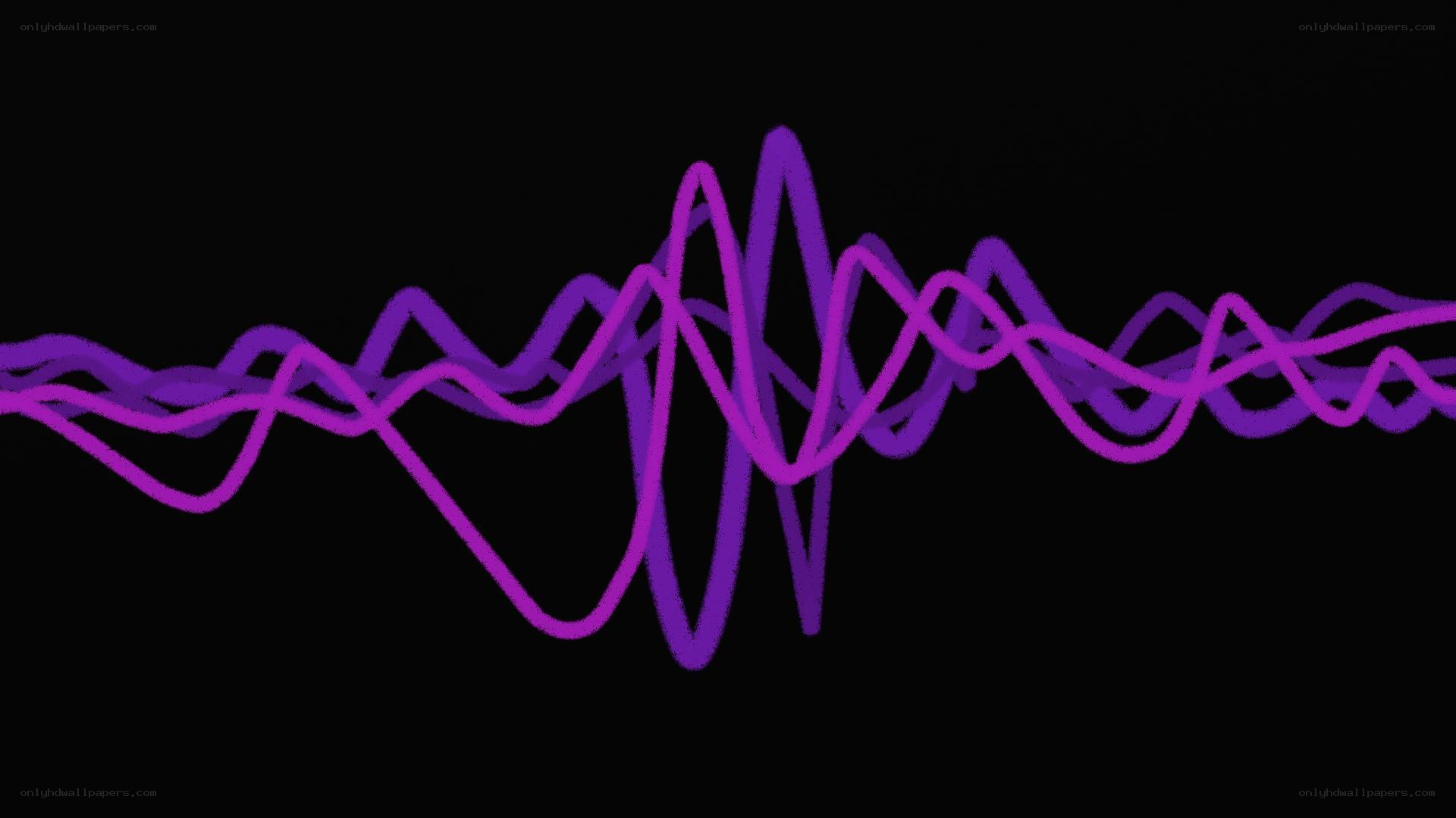 purple waveforms on black
