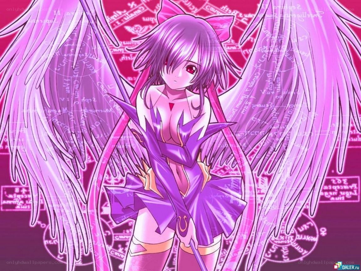 purple-winged anime girl