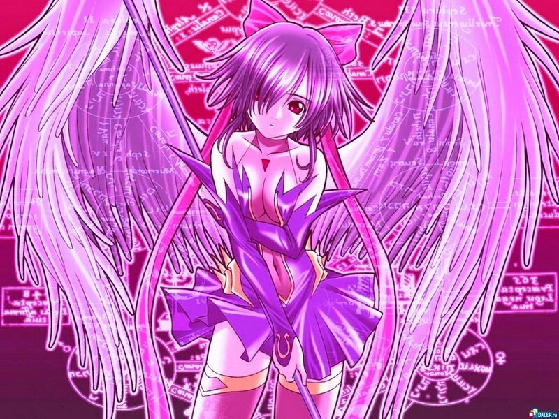 Purple-winged Anime Girl — Purple