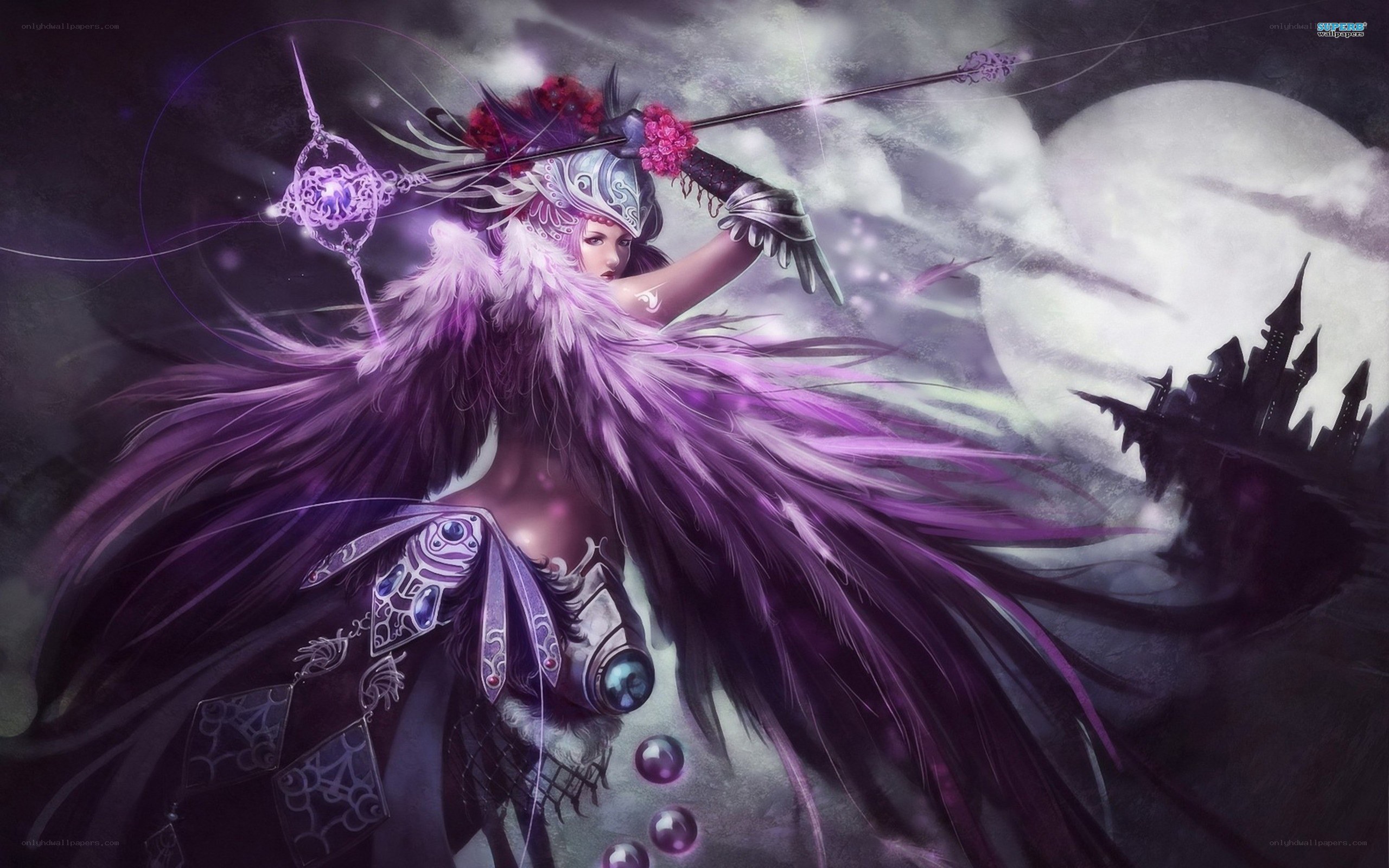 purple-winged archer in moonlight
