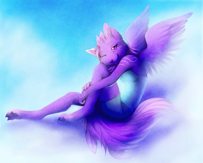 Purple Winged Creature — Serene