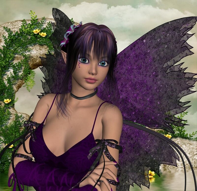 Purple-winged Fairy — Purple, Serene