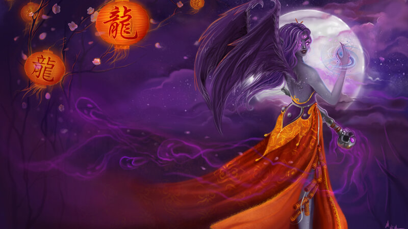Purple-winged Figure — Purple