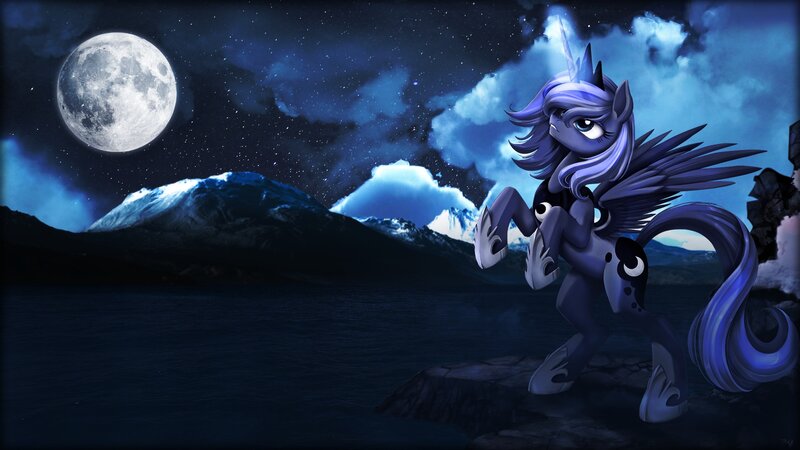 Purple Winged Pony — Blue