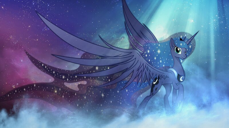 Purple Winged Unicorn — Blue