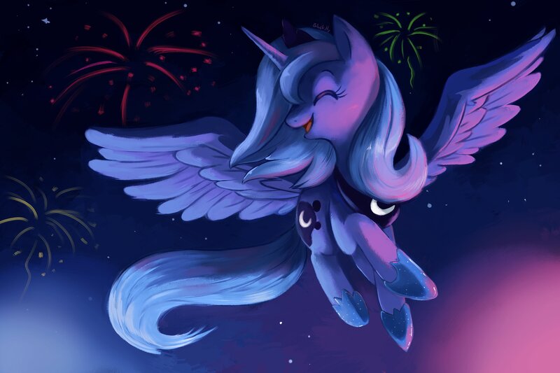 Purple Winged Unicorn — Celebratory