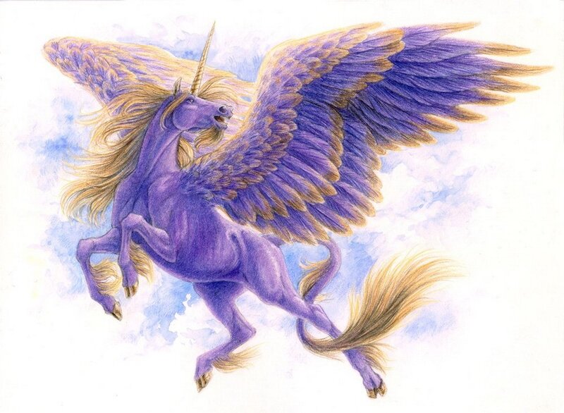 purple winged unicorn