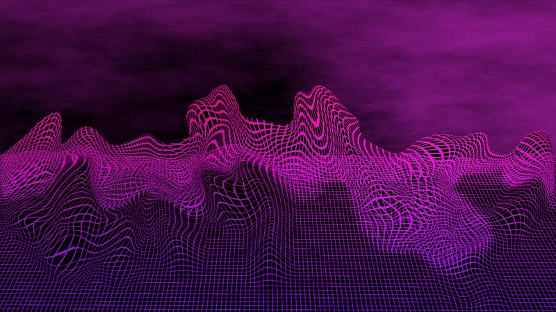 Purple Wireframe Landscape