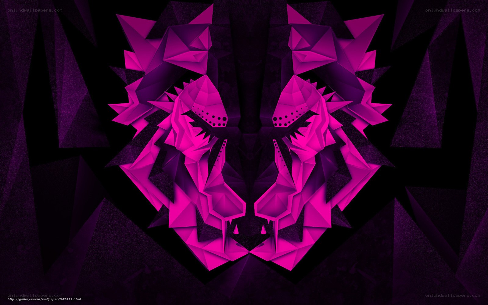purple wolf head art