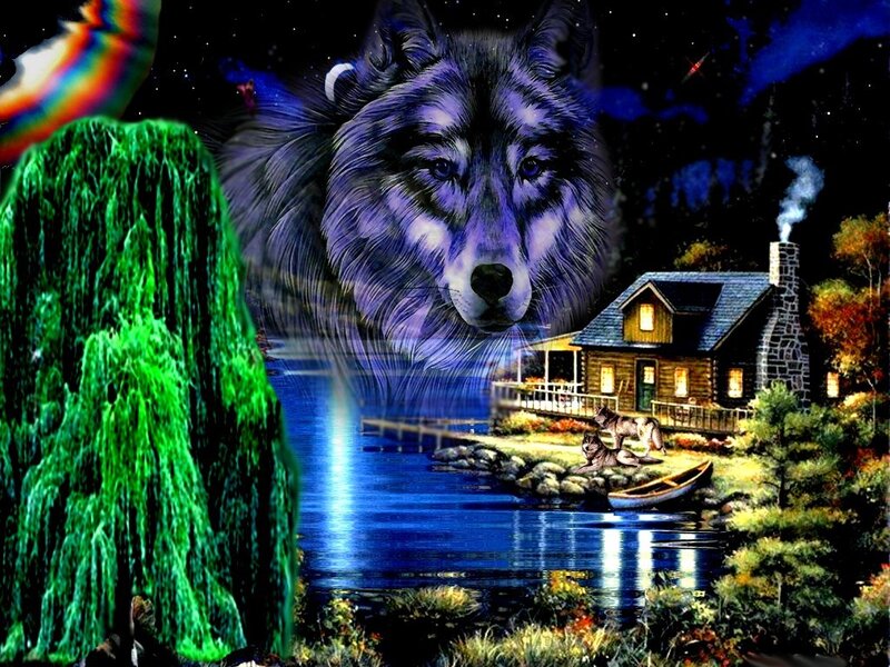 Purple Wolf Spirit