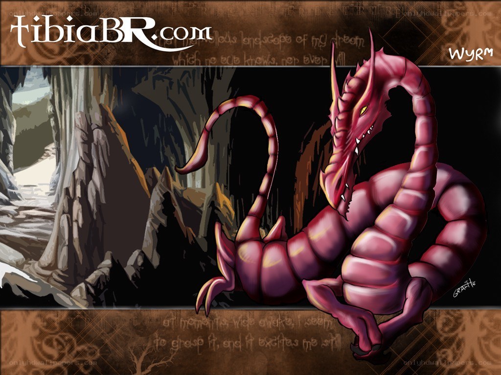 Purple Wyrm in a Cave
