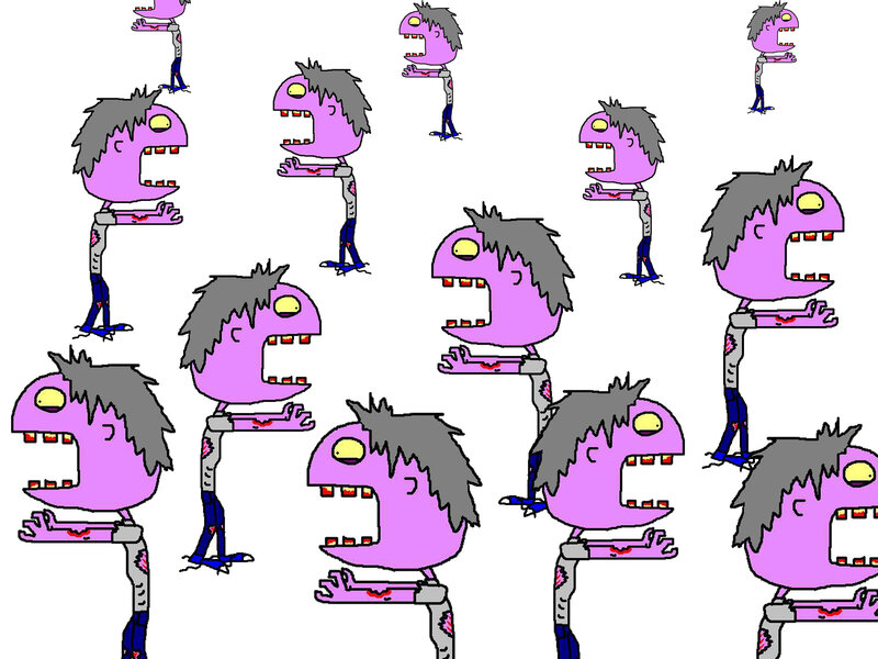 Purple Zombie Characters