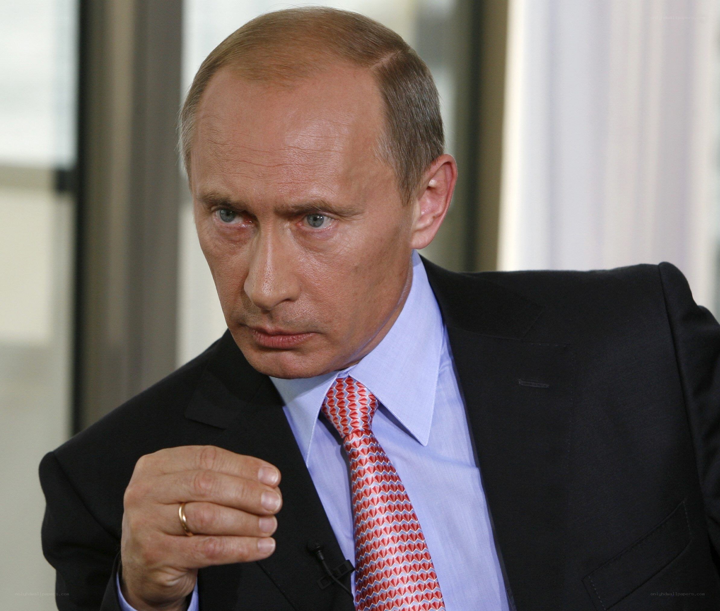 Putin in a suit and tie
