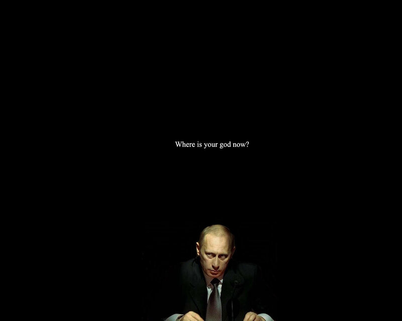 Putin with text overlay