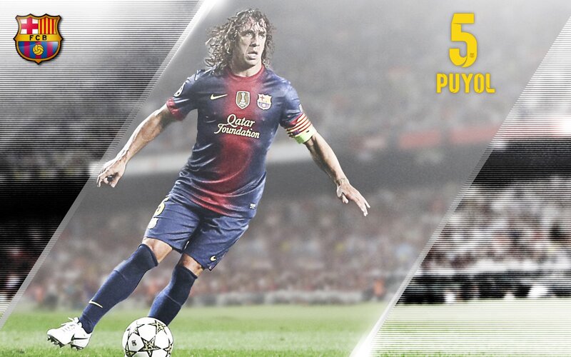 Puyol in FC Barcelona kit