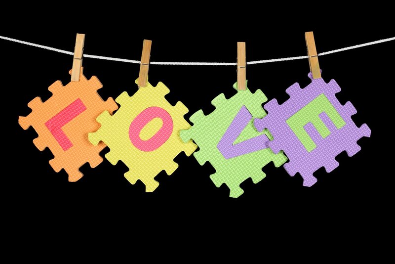 Puzzle Letters on Clothesline