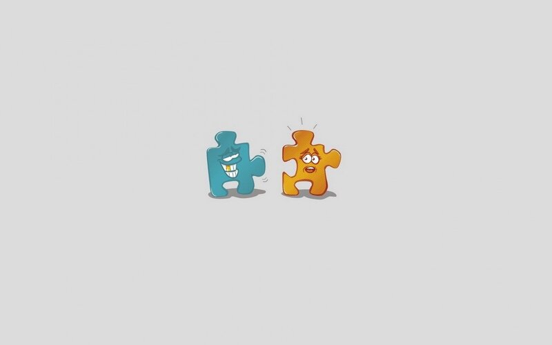 Puzzle pieces characters