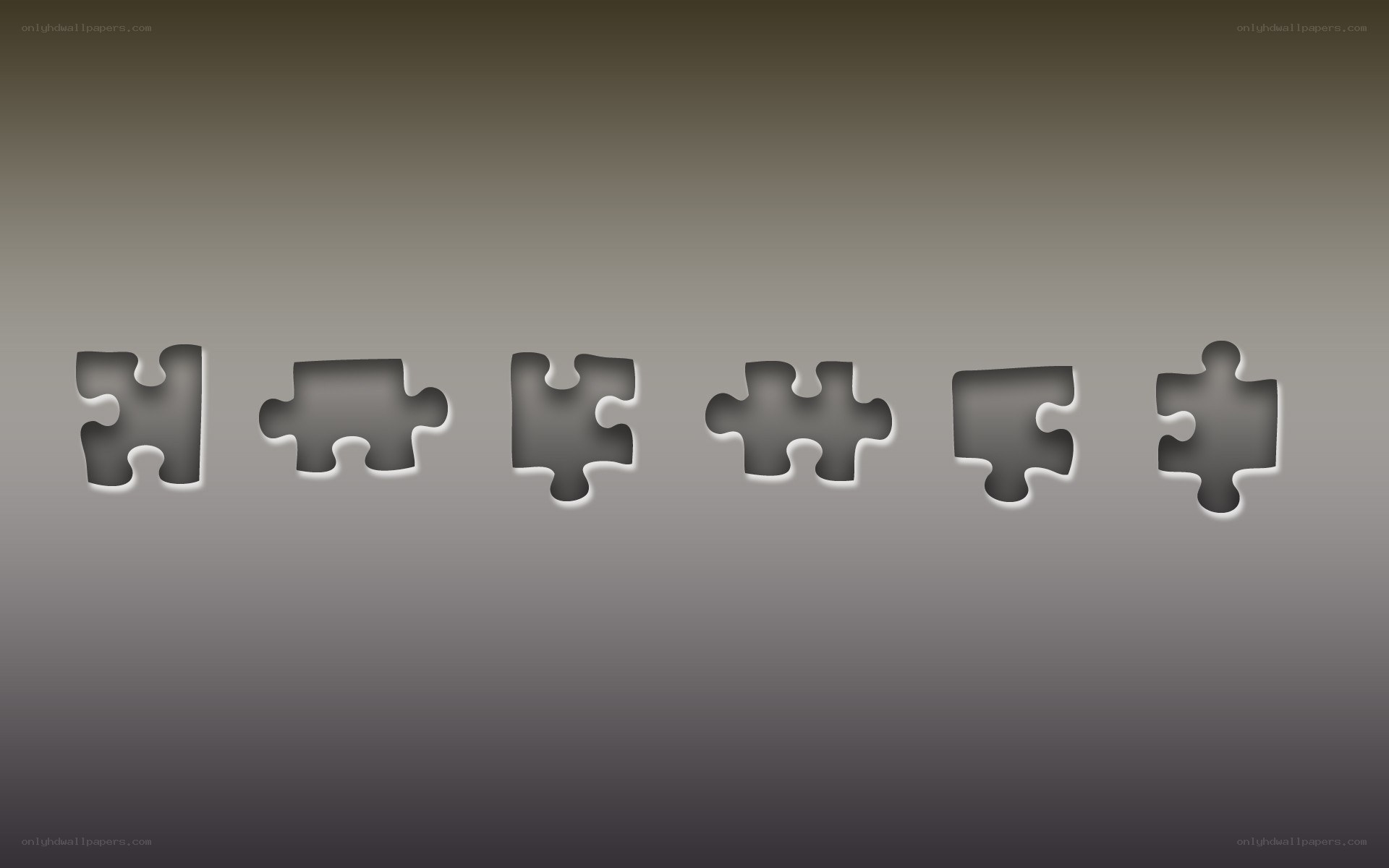 puzzle pieces in a row