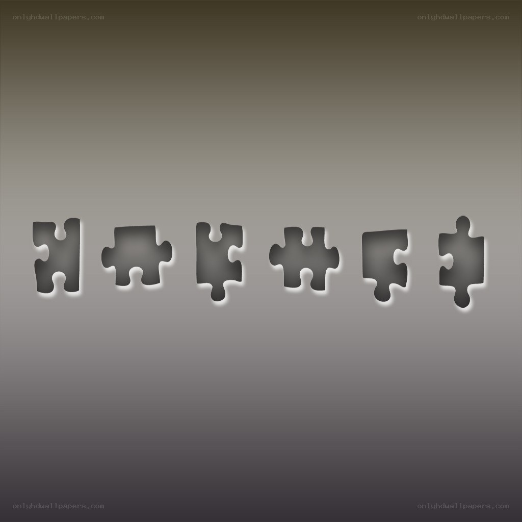 puzzle pieces in a row