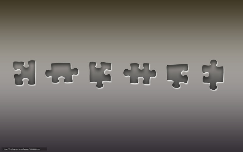 Puzzle pieces on gradient
