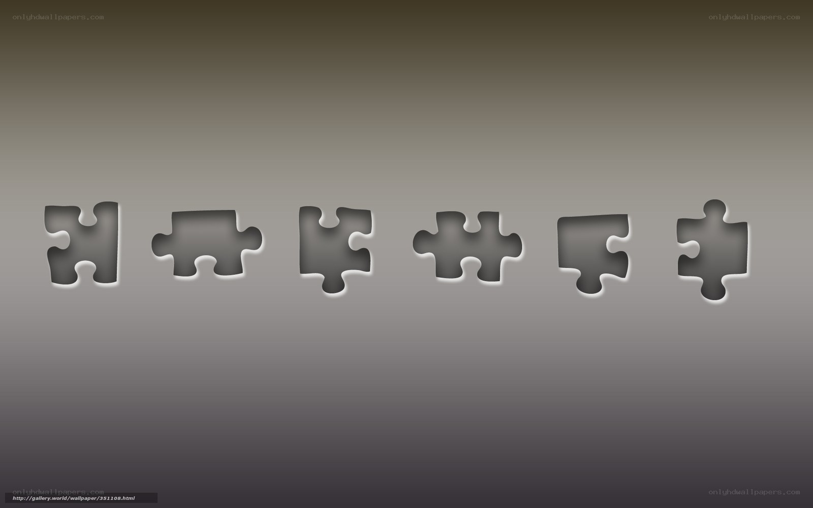 Puzzle pieces on gradient