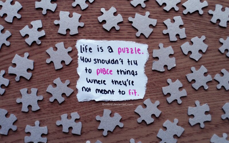 Puzzle Pieces on Table