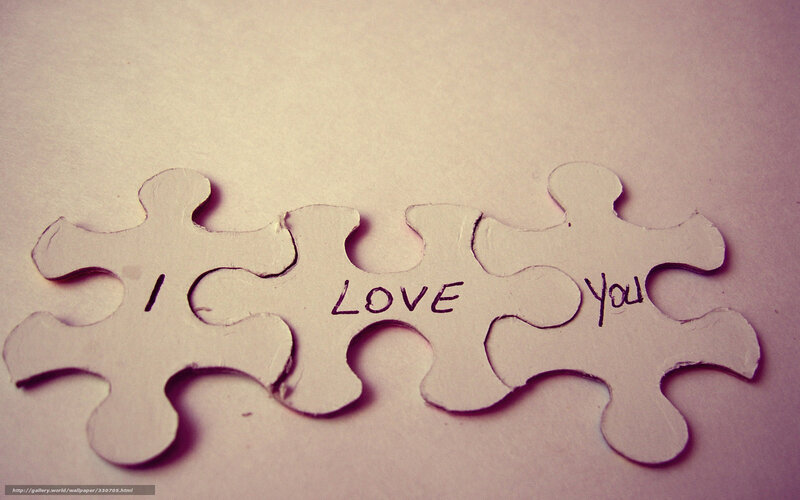 Puzzle Pieces with Text — White, Romantic, Photograph