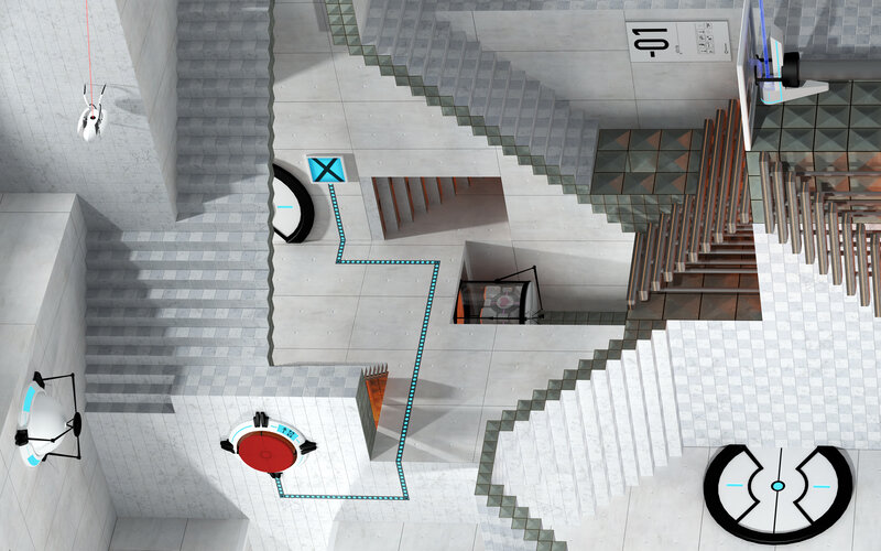Puzzle platformer level