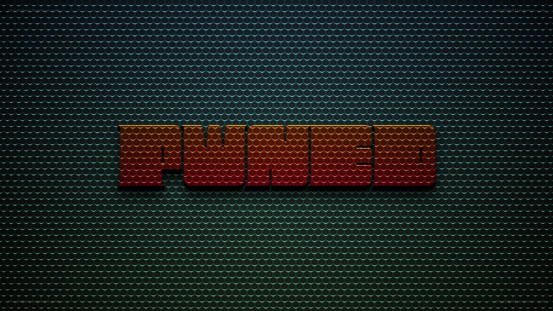 Pwned text on metal background