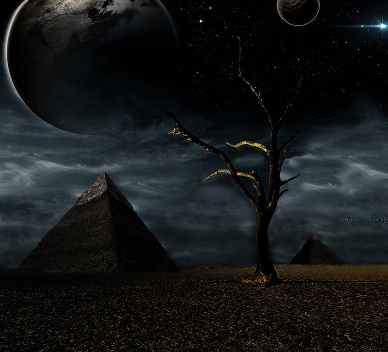 Pyramid and Dead Tree