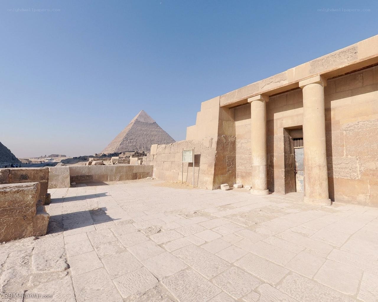 Pyramid at Giza with temple