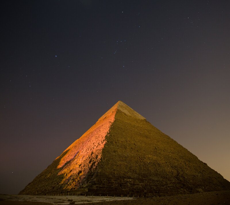 Pyramid at Night — Black