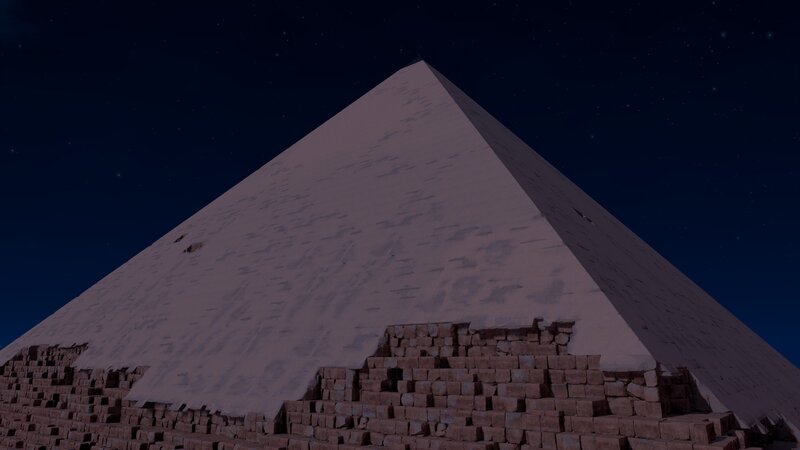 Pyramid at Night — Dark Blue