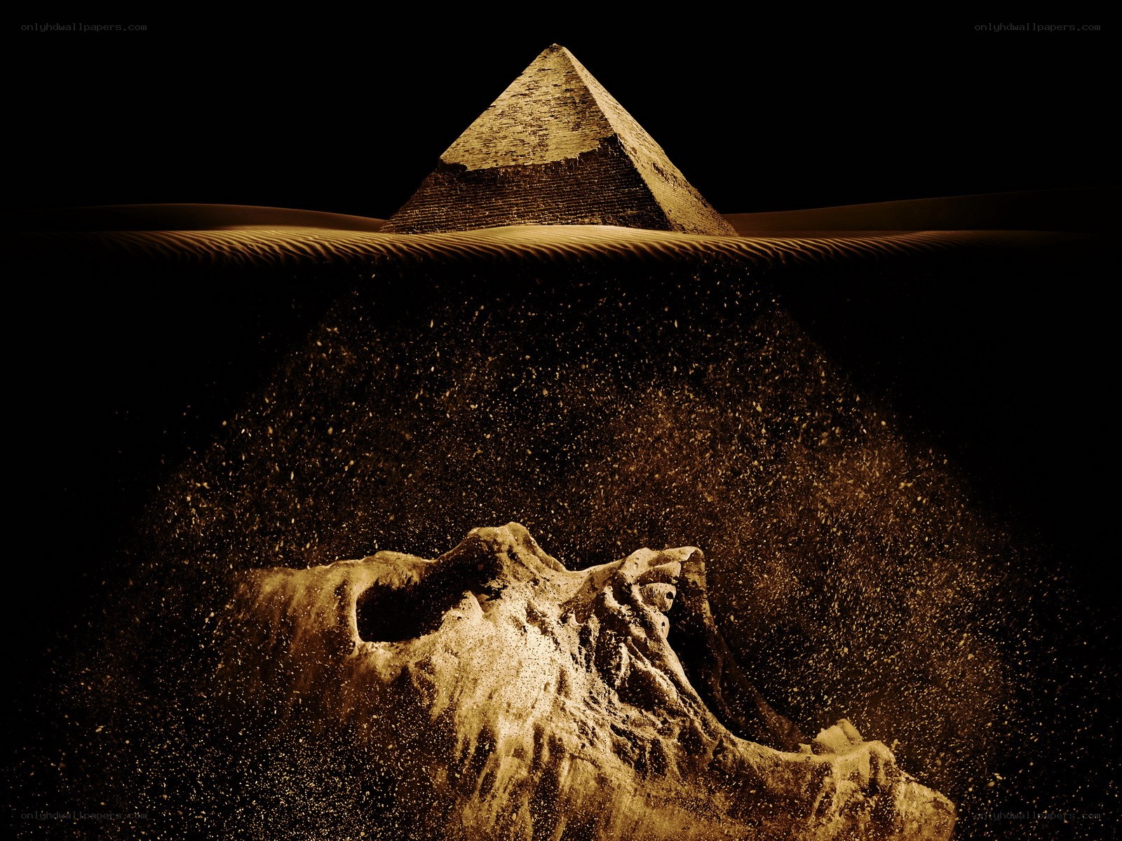 Pyramid beneath the sand