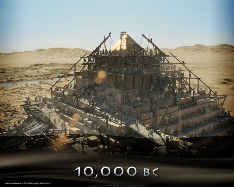 Pyramid construction scene