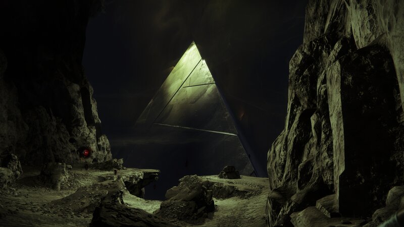 Pyramid in Dark Cave