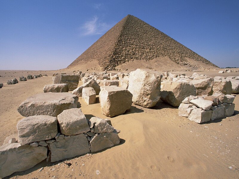 Pyramid in Desert — Brown, Desolate, Afternoon
