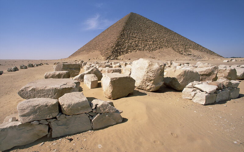 Pyramid in Desert — Brown
