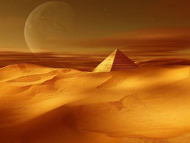 Pyramid in Desert