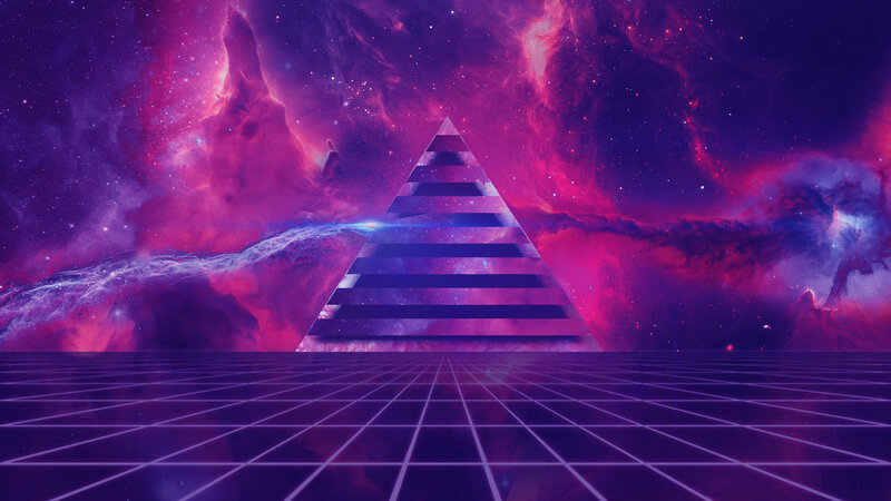 Pyramid in Space — Purple